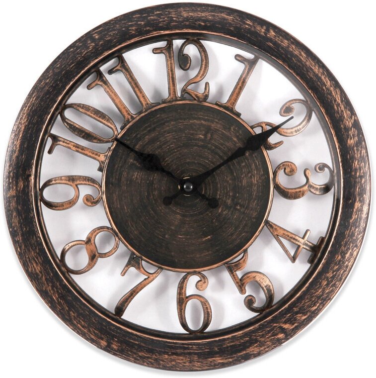 Настенные кварцевые часы ENGY ЕС 16 размер 27 5 3 8 см пластиковый корпус плавный ход питание от батарейки АА