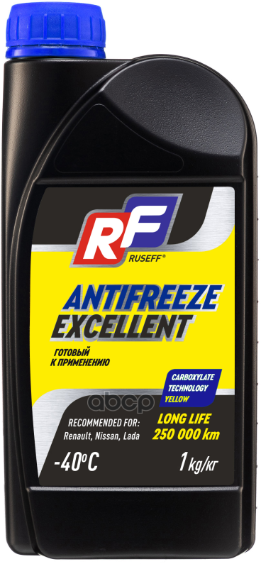 Антифриз Antifreeze Excellent Oat Желтый 1кг Готовый Renault 41-01-001/--T RUSEFF арт. 17371N