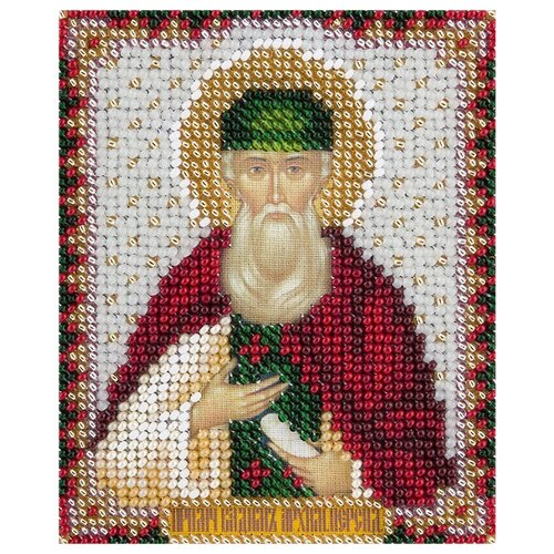 фото Panna набор для вышивания бисером икона святого преподобномученика вадима персидского 8.5 x 11 см (cm-1861)