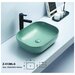 Накладная раковина для ванной Zandini Z-513 зеленый донный клапан в комплекте