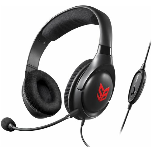 Гарнитура игровая CREATIVE Sound Blaster Blaze, для компьютера, мониторные, черный / красный [70gh032000000]