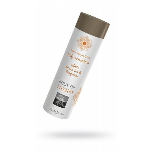 46810 Shiatsu Body Oil Luxury edible Green tea & Tangerine, 75 мл. Съедобное масло для тела, Зеленый чай и Мандарин