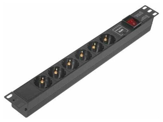 Exegate EX280832RUS Блок розеток ExeGate ServerPro PDU-19H607 Al-6S-C14-SW-SPD1, 19",1U,алюм, 6Schuko, С14, SPD1 - фото №8