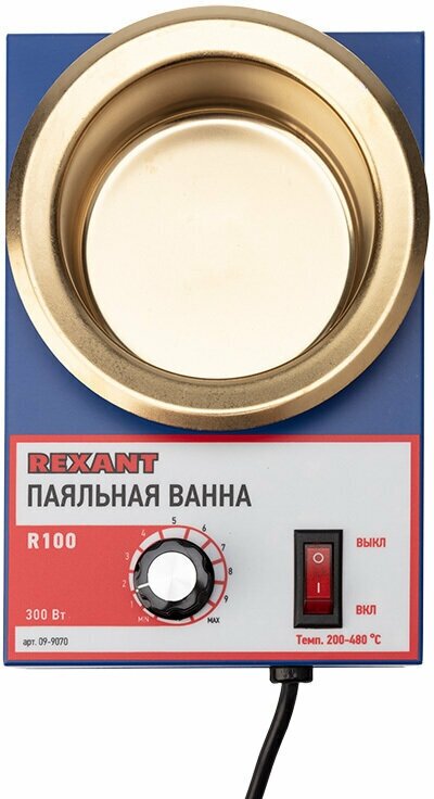 Паяльная ванна REXANT, модель R100, 300 Вт, диаметр 100 мм,