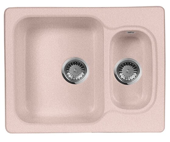 Кухонная мойка AquaGranitEx розовая M-09 две чаши/315