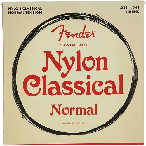 Струны для классической гитары FENDER Nylon Classical Normal 028-043, 100 Clear, TIE End