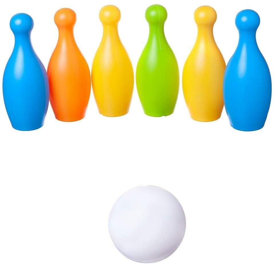 Игровой набор Junfa Боулинг с 6 кеглями и шаром в коробке WA-D9881