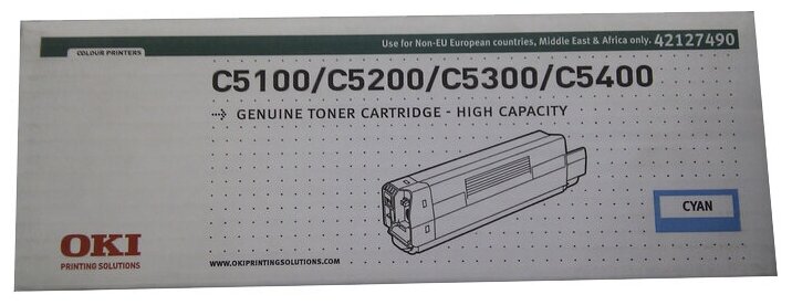 Картридж OKI 42127490 42127407 C5100 голубой