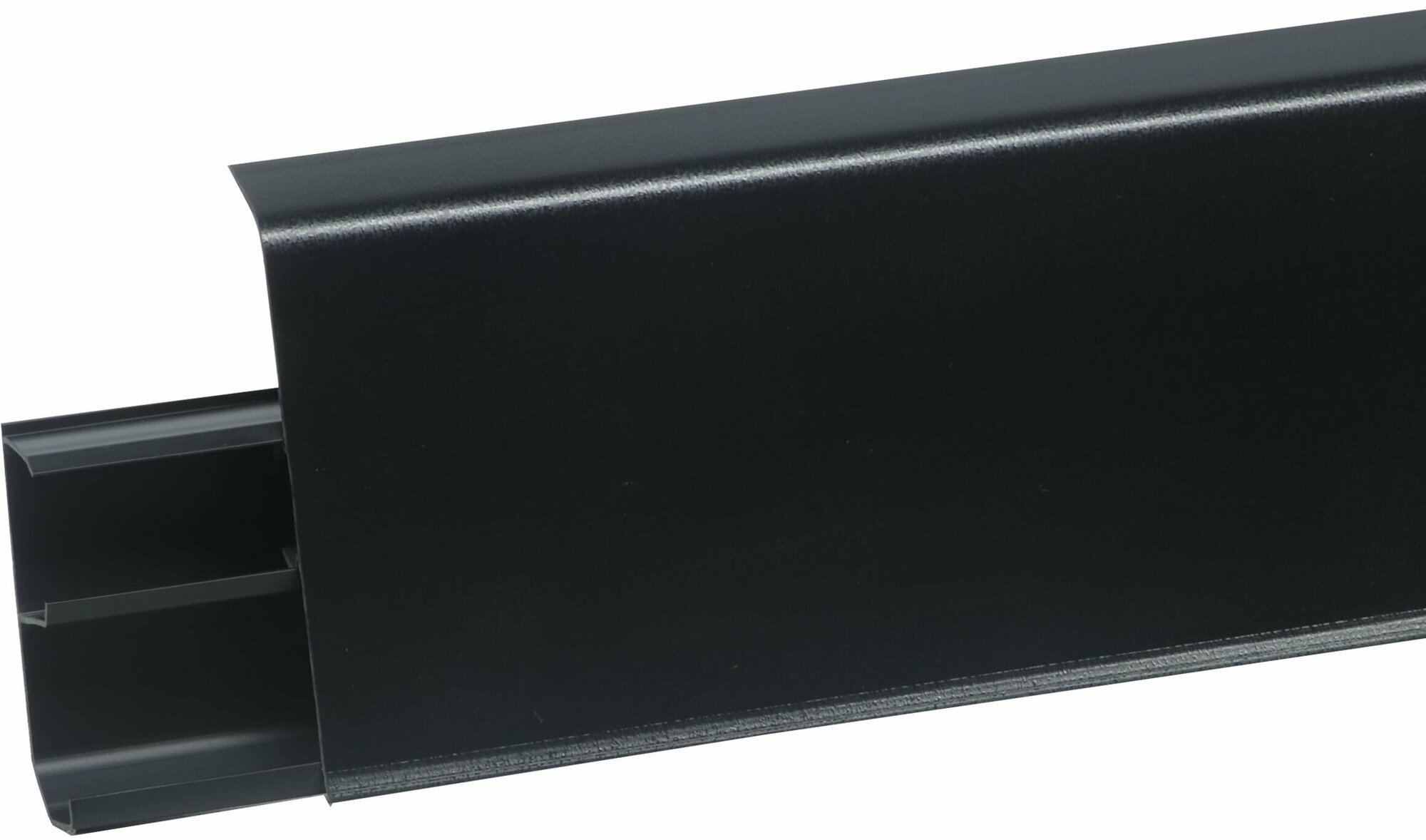 Плинтус напольный ПВХ 80 мм x 2.18 м цвет матовый черный