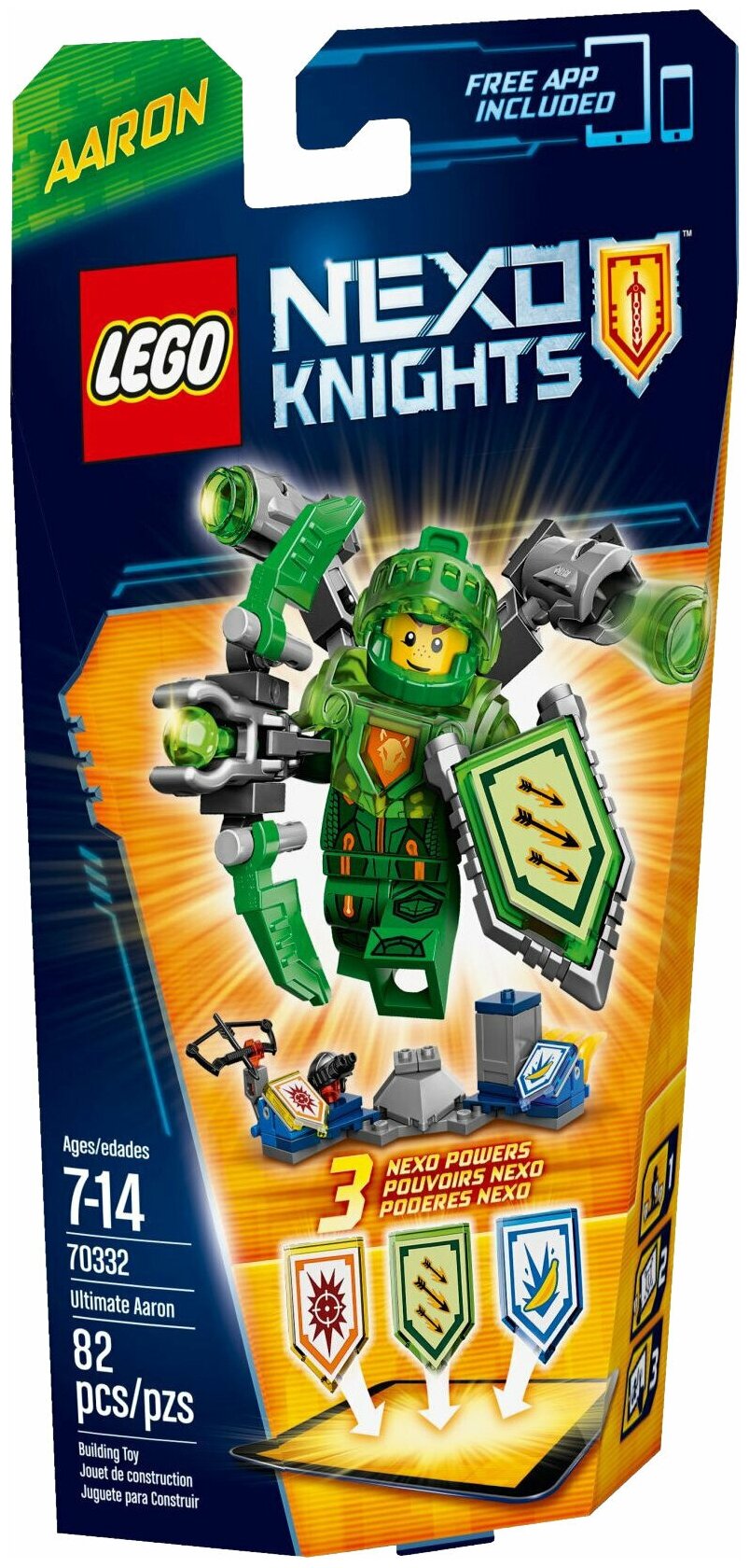 Конструктор LEGO Nexo Knights 70332 Абсолютная сила Аарона, 82 дет.