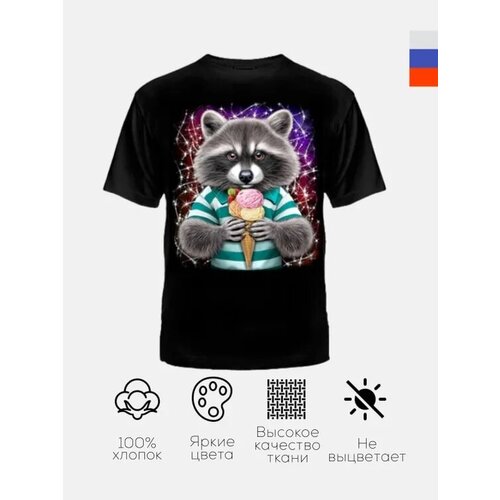 Футболка BANZAI, хлопок, размер 38, черный