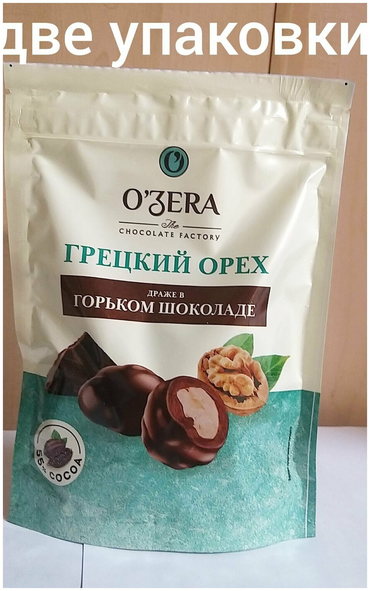 OZera, драже Грецкий орех в горьком шоколаде,2шт по 150 г - фотография № 2