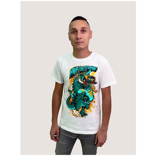 фото Футболка, размер 2xl, белый будь на стиле