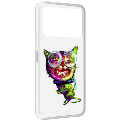 Чехол MyPads Веселый кот для Infinix NOTE 12 VIP (X672) задняя-панель-накладка-бампер