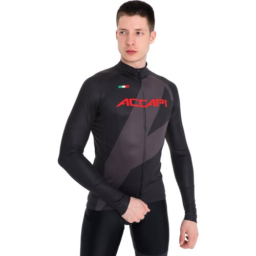 фото Велоджерси взрослый accapi long sleeve shirt full zip m black (us:xxl)