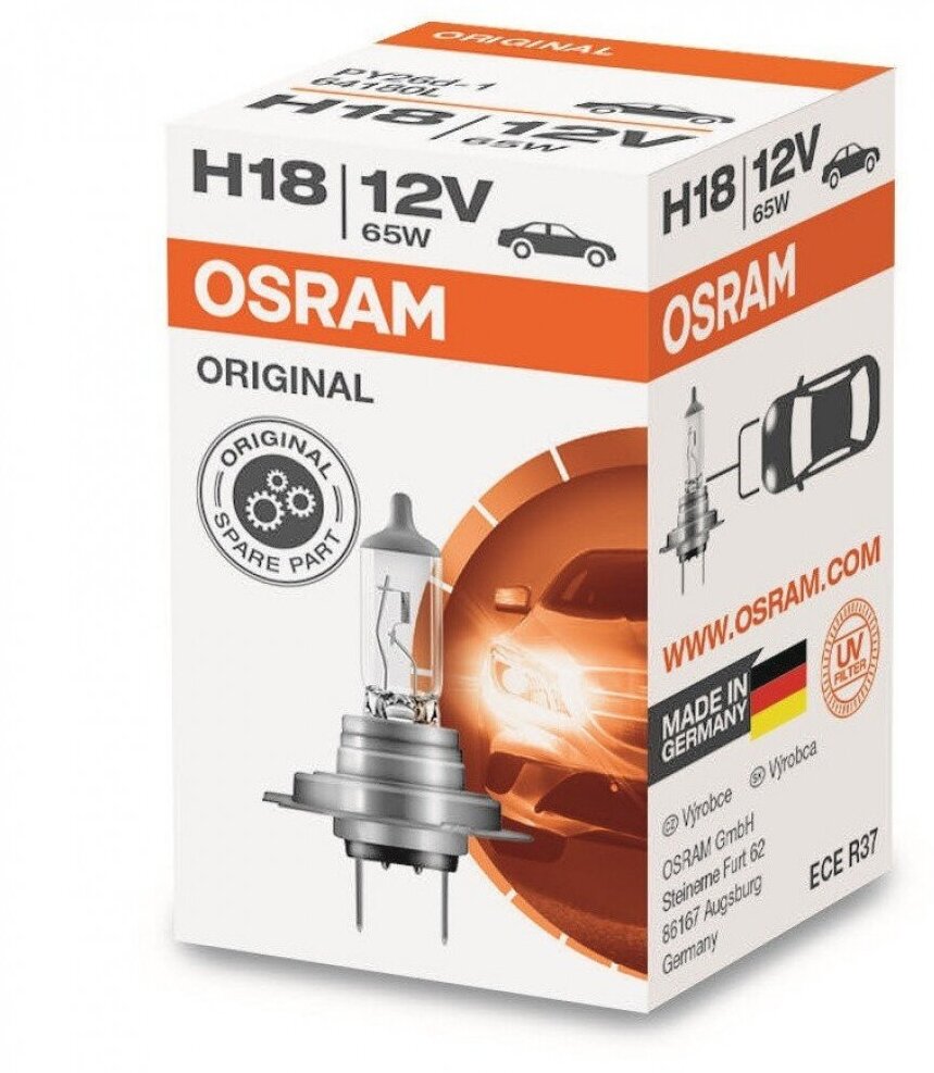 OSRAM Автолампа H18 65 PY26d-1 12V 64180L