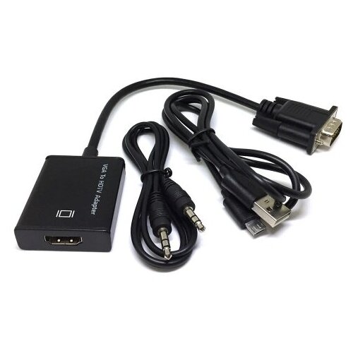 Цифровой конвертер Espada VGA + Jack 3.5mm to HDMI HCV0201 цифровой конвертер espada usb 2 0 rca s video eusbrca63