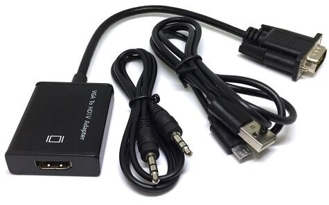 Цифровой конвертер Espada VGA + Jack 35mm to HDMI HCV0201