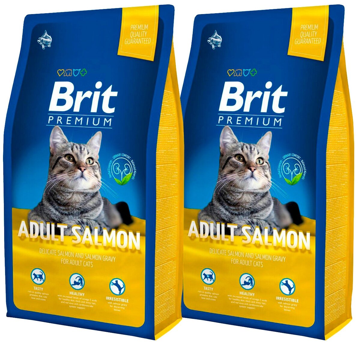 Сухой корм для кошек Brit Premium, с лососем 2 шт. х 8 кг