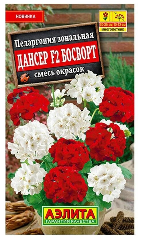 Семена Агрофирма АЭЛИТА Пеларгония Дансер F2 Босворт смесь окрасок 5 шт.