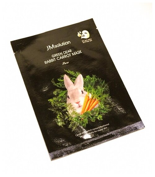 Тканевая маска с экстрактом моркови JMSolution Green Dear Rabbit Carrot Mask Pure, 30мл