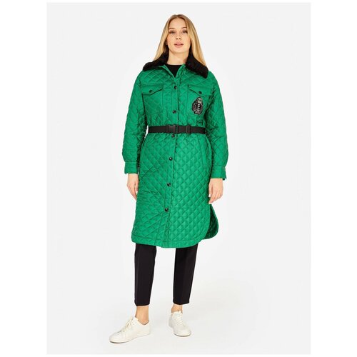 Пальто Ermanno Firenze, размер 44, зеленый платье ermanno firenze размер 44 красный