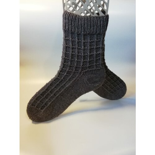 фото Носки мужские "клетка", однотонные без бренда