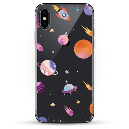 фото Силиконовый чехол узор из планет на apple iphone xs andy & paul