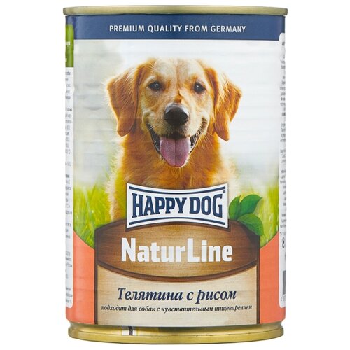 фото Влажный корм для собак happy dog naturline телятина с рисом 400г