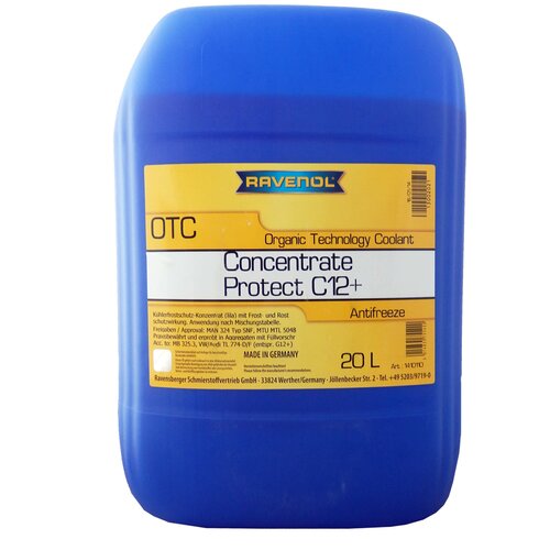 Антифриз концентрат лила ravenol otc organic technology concentrate ( 5л), ravenol, 4014835755451