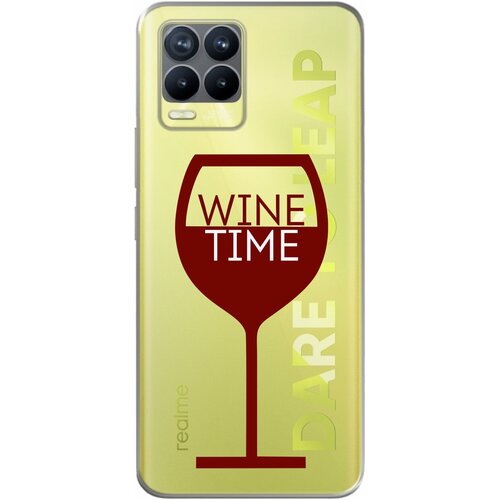 Силиконовый чехол Mcover для Realme 8 Pro с рисунком Время пить вино силиконовый чехол mcover для xiaomi poco m3 pro с рисунком время пить вино