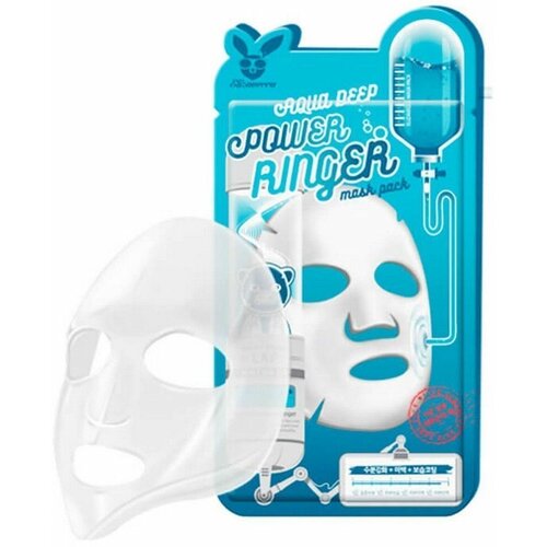 Elizavecca Увлажняющая тканевая маска с увлажняющим фактором / Aqua Deep Power Ringer Mask Pack, 23 мл