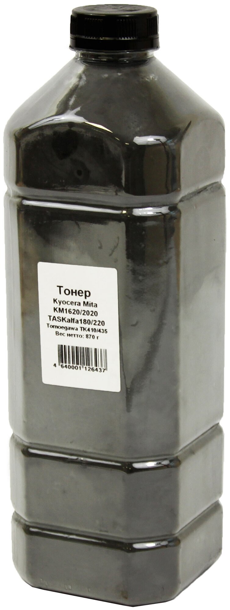 Тонер Tomoegawa для Kyocera KM-1620/2020/TASKalfa180/220 (TK-410/435), Bk, 870 г, канистра.