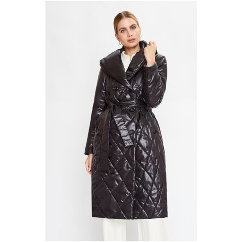 Пальто плащёвое женское, ElectraStyle, 5У-2224/2-0315/0315, чёрный, размер - 50