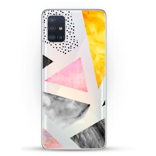 фото Силиконовый чехол мраморные треугольники на samsung galaxy a51 andy & paul