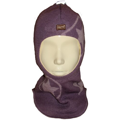 фото Шапка шлем teyno зимняя, шерсть, подкладка, размер 3, фиолетовый