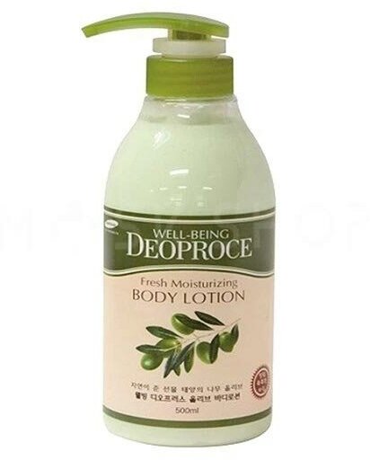 DEOPROCE WELL-BEING FRESH MOISTURIZING OLIVE BODY LOTION Увлажняющий лосьон для тела с экстрактом оливы