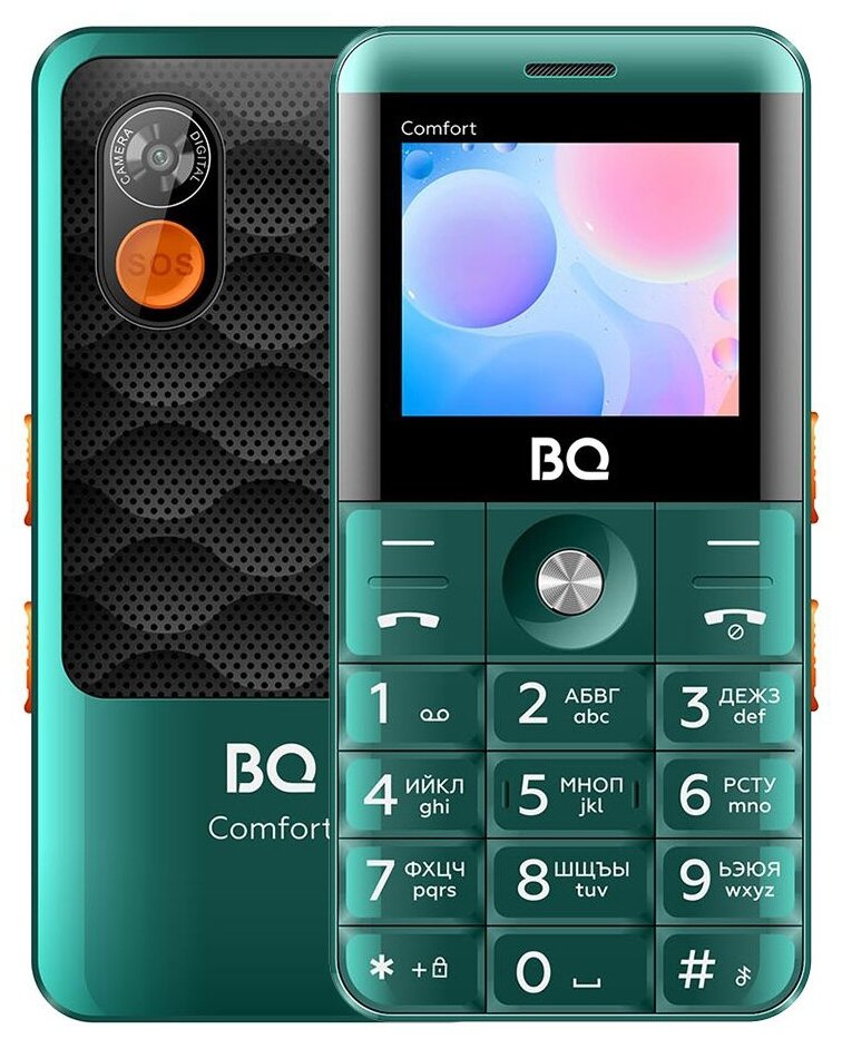 Мобильный телефон BQ 2006 Comfort Green+Black