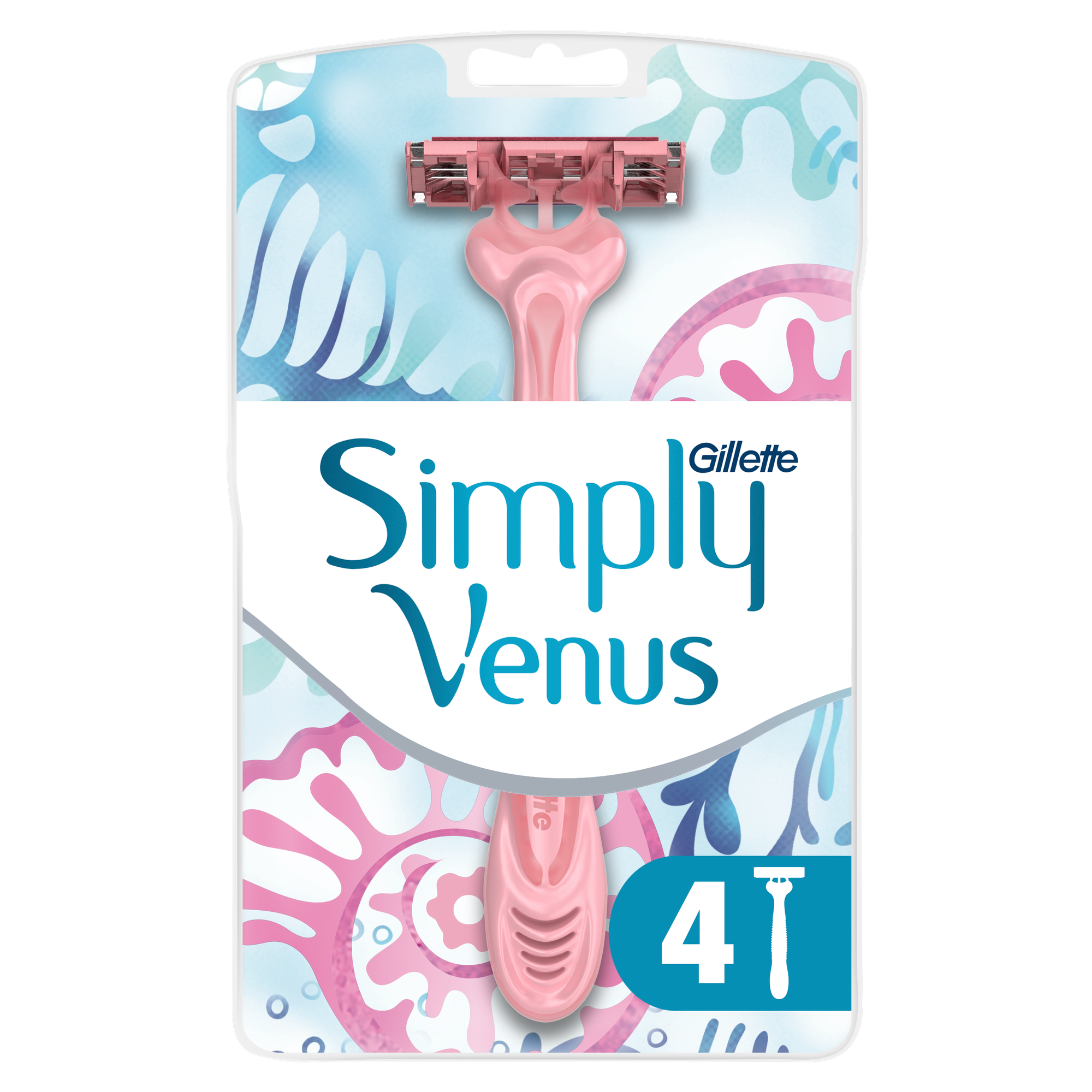 Venus Simply 3 бритвенный станок, 4 шт.