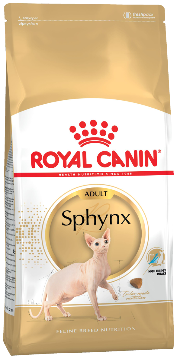 Корм для кошек ROYAL CANIN Sphynx 33 для породы Сфинкс старше 12 месяцев сух. 400г - фотография № 1