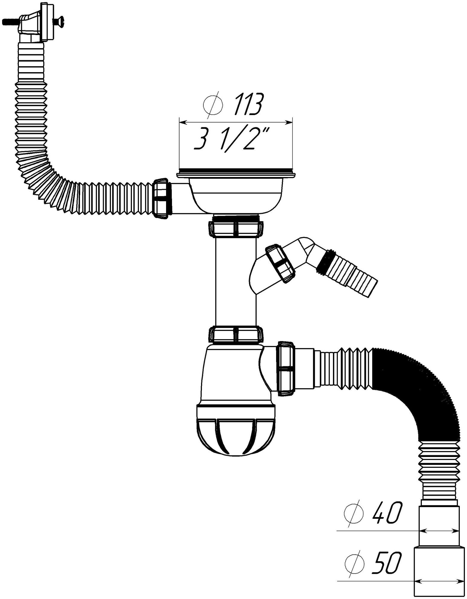 Сифон для кухни Aquant B0147-20-MR - фотография № 9