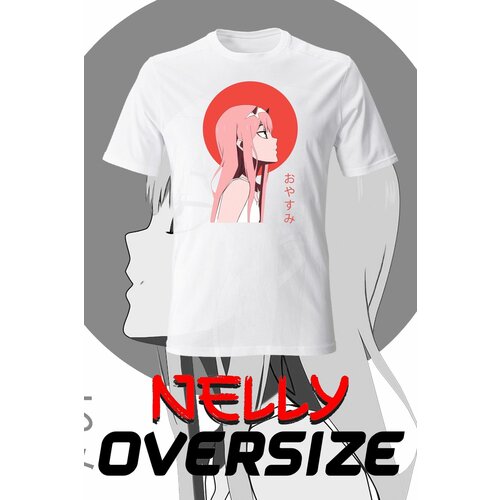 фото Футболка размер 52, белый, розовый nelly studio