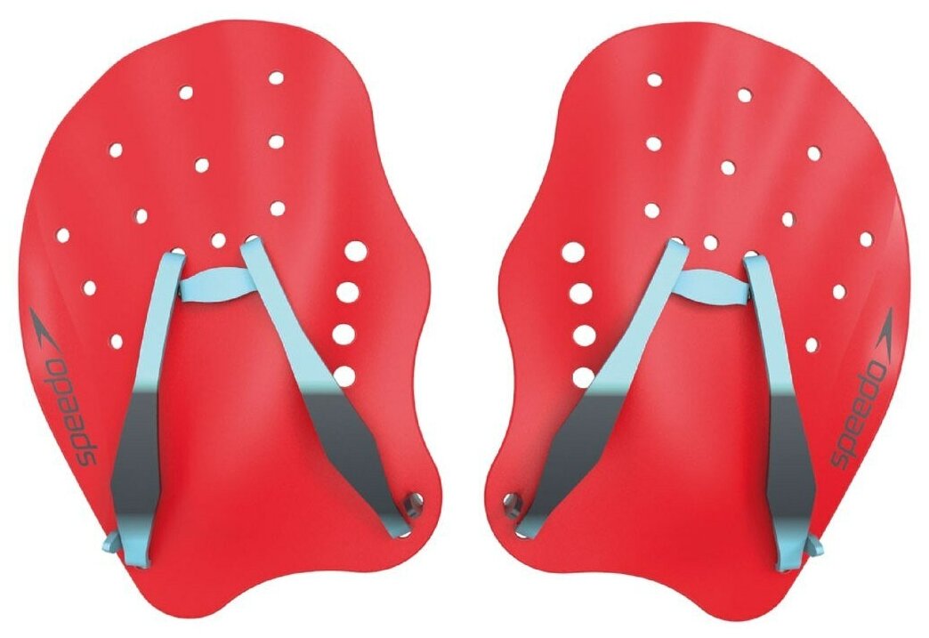 Speedo Лопатки для плавания Speedo Tech Paddle M, красный/голубой/серый