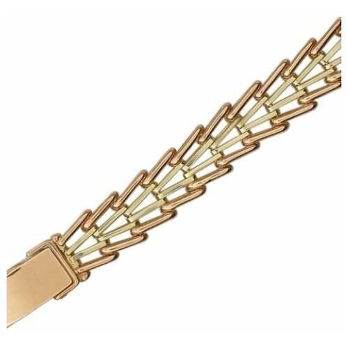 Браслет, красное золото, 585 проба, длина 19 см.