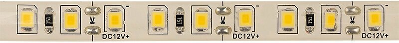 Светодиодная лента "SMD 3528", силикон, 8 мм, IP65, 120 LED/m, 12V, цвет: тепло-белый (5 м)