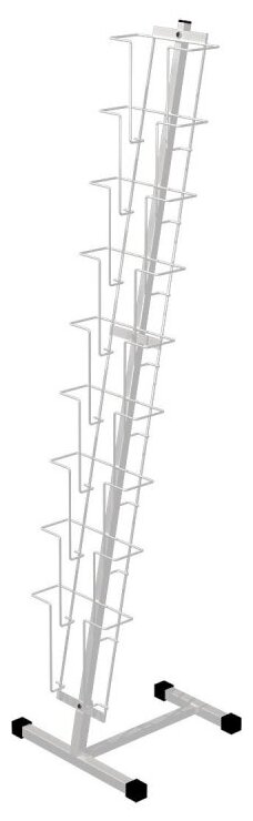 Стойка для брошюр К010 на 9 лотков А4 (410х390х1610 мм), белая