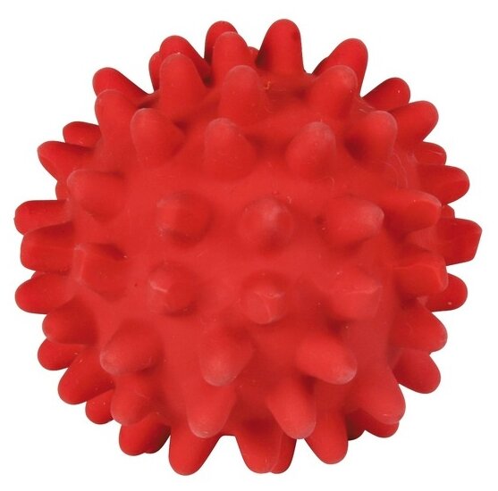 Игрушка для собак TRIXIE Мяч игольчатый с пищалкой латексный, в ассортименте (6 см)