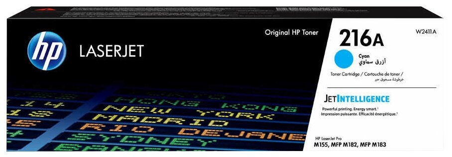 Картридж лазерный HP 216A W2411A голубой (850стр.) для HP MFP M182/ M183