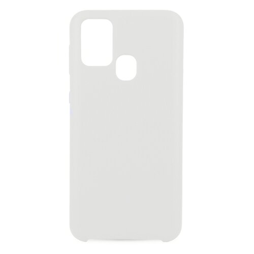 фото Силиконовый чехол для samsung galaxy m31 / silicone case для самсунг галакси м31 / с бархатистым покрытием внутри (белый) pastila