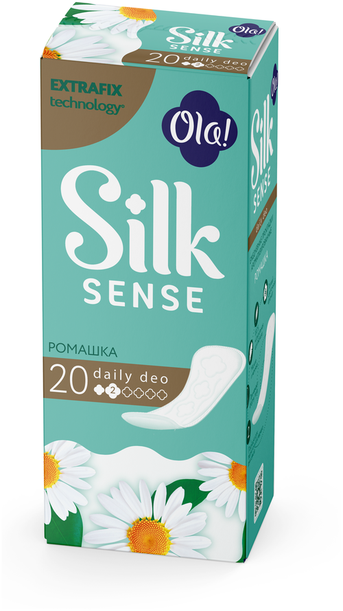 Ola! прокладки ежедневные Silk Sense Daily Deo Ромашка, 2 капли, 20 шт., ромашка